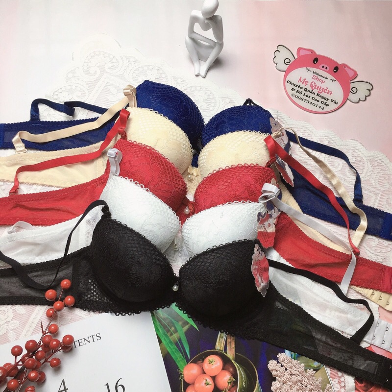 Áo lót nữ ren mềm có gọng mút nâng 5cm tạo khe gợi cảm, áo ngực nữ mềm mại thoáng mát tôn vòng 1 cho nàng 8077