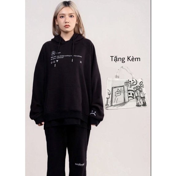 Áo Hoodie SADBOIZ Sadtagram ❄️Tặng túi tote chính hãng 0d  hàng có sẵn