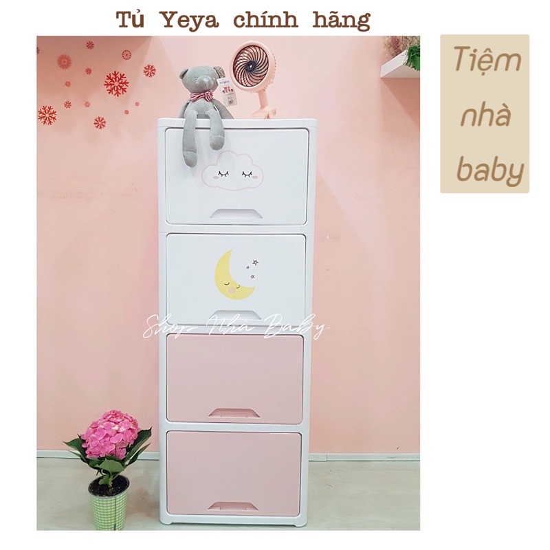 🐰TIỆM NHÀ BABY TỦ NHỰA YEYA 4 TẦNG ĐA NĂNG NẮP MỞ PHỐI MÀU SIÊU YÊU CHO MẸ VÀ BÉ