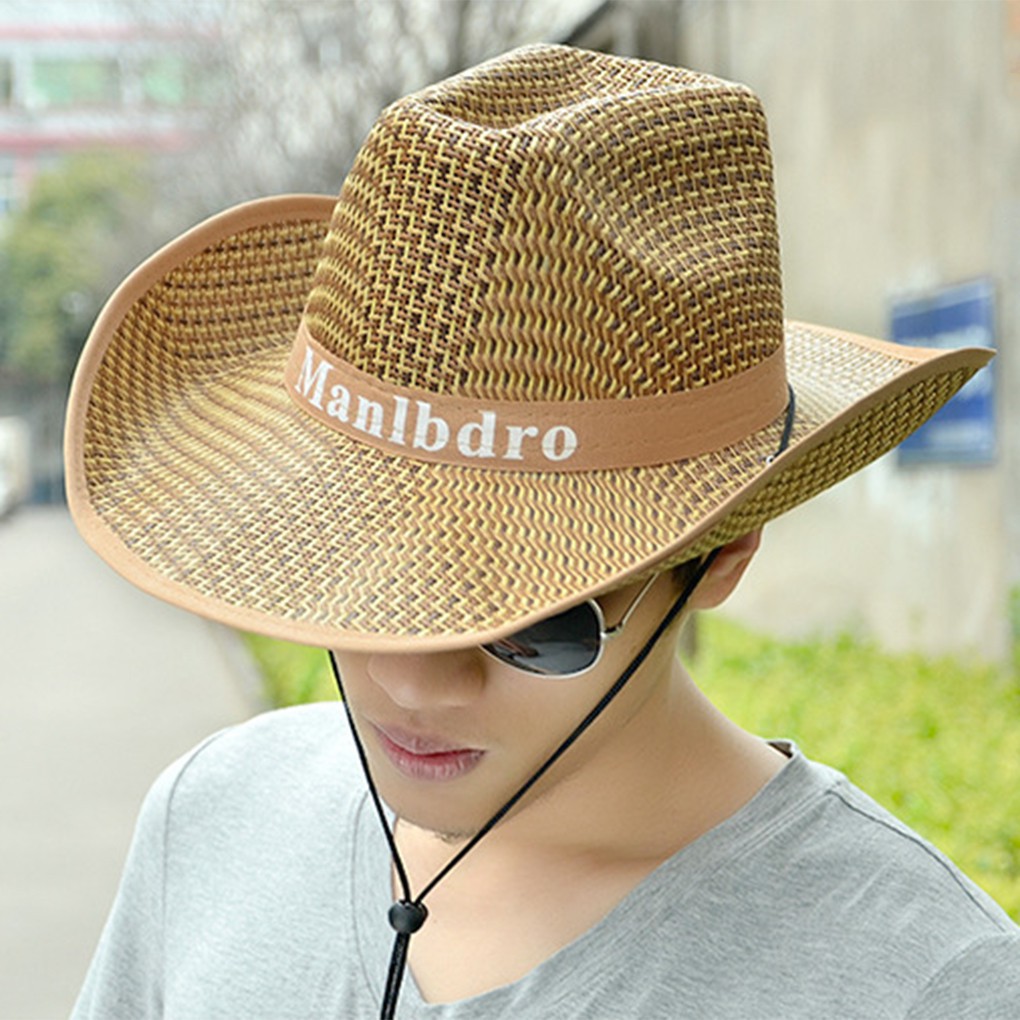 Mũ cói vành rộng thời trang cho nam