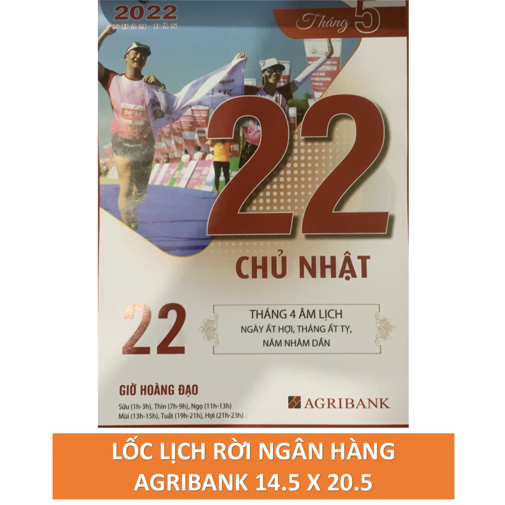 LỊCH BLOC ĐẠI 14.5x20.5 NĂM 2022