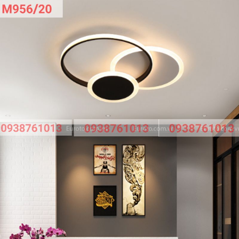 Đèn Ốp Trần Led Trang Trí Phòng Ngủ 3 Vòng Tròn
