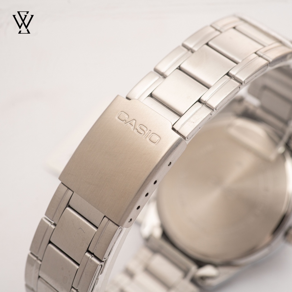 Đồng Hồ Quartz Nam Casio WATCHSTORE MTP-V005D-2B5UDF Thiết Kế Kính Khoáng 40mm, Dây Kim Loại, Vỏ Thép Không Gỉ