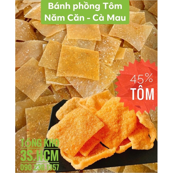 Bánh Phồng Tôm (45% tôm) đặc sản Năm Căn Cà Mau, túi 250g