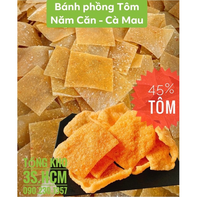 Bánh Phồng Tôm (45% tôm) đặc sản Năm Căn Cà Mau, túi 250g