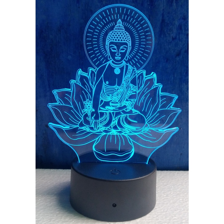 Đèn thờ  Phật  Địa Tạng .Đèn ngủ  16 màu 3d  ,  đèn khắc hình theo yêu cầu .