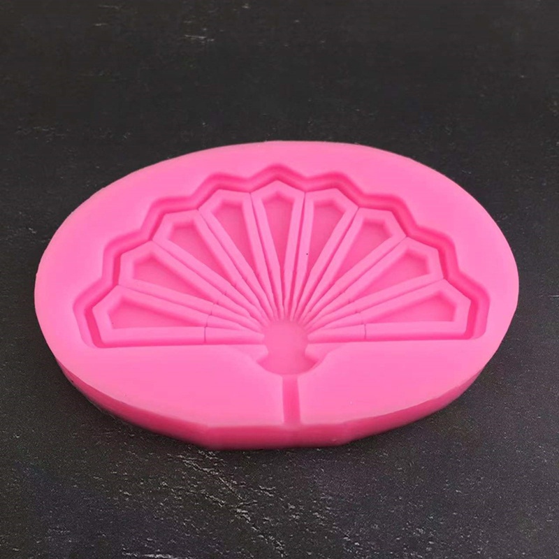 Khuôn Làm Kẹo Mềm / Sô Cô La Hình Quạt 3D Kiểu Trung Hoa DIY