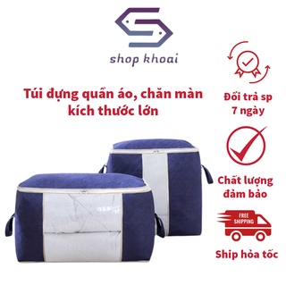 Túi đựng quần áo, chăn màn kích thước cỡ lớn - Túi đựng chăn màn có khóa kéo cỡ lớn chống thấm nước, có quai xách