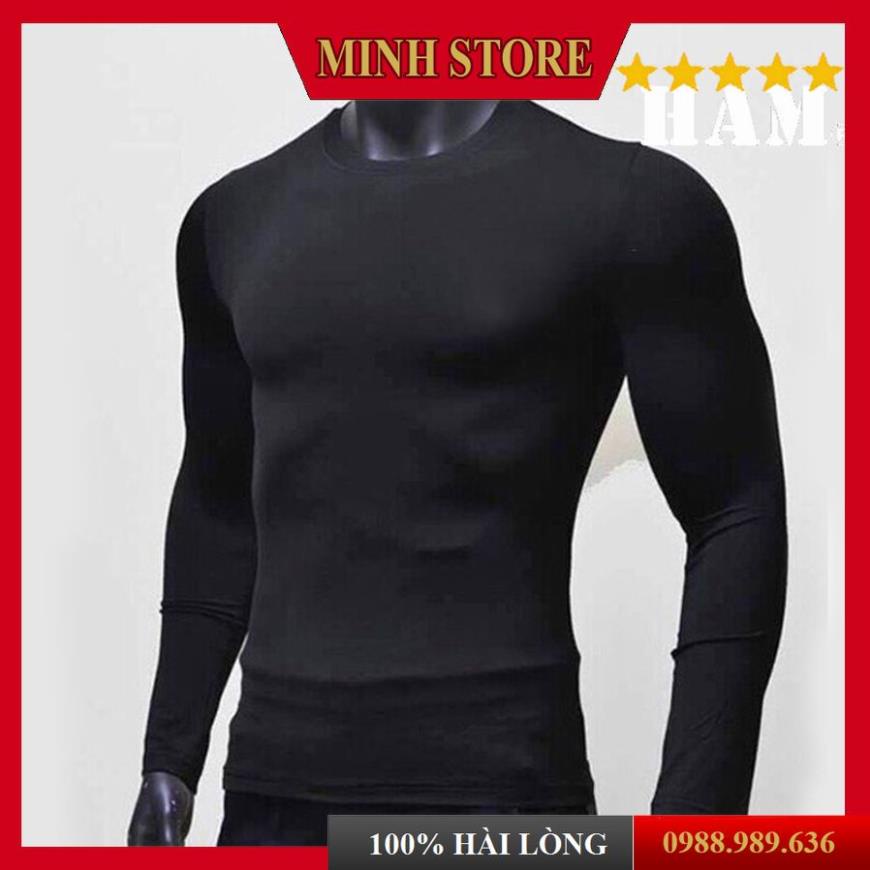 Áo Giữ Nhiệt Nam thun lạnh 4 chiều, Áo Dài Tay Nam Body Bóng Đá Co Dãn 4 Chiều cao cấp MINHSTORE !