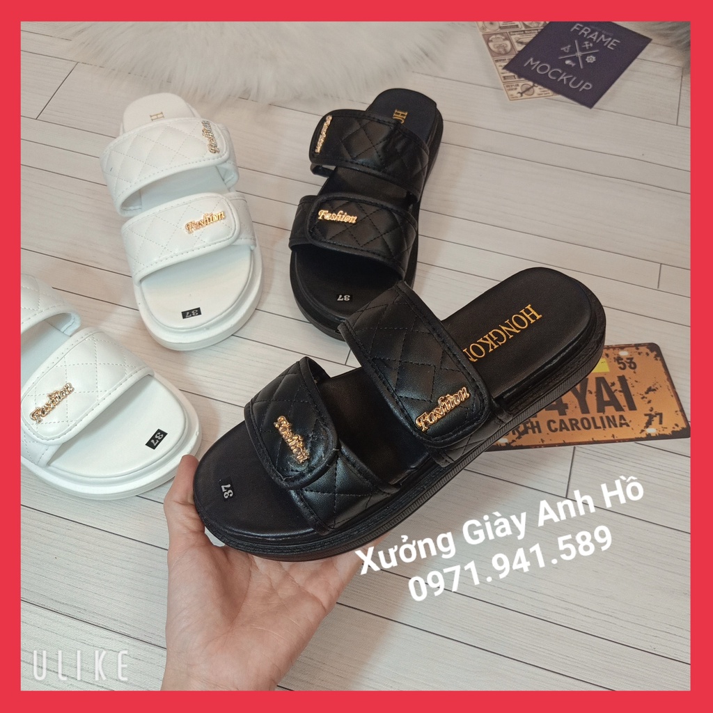 Dép Nữ Quai Ngang Dép Sandal 2 Quai Cực Đẹp Đế PU Siêu Nhẹ Da Mềm Êm Chân (Kèm Ảnh Video Thật)