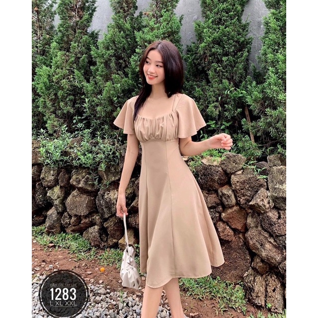 [ BIGSIZE ] ĐẦM CỔ U TAY XOÈ TỪ 55-100kg