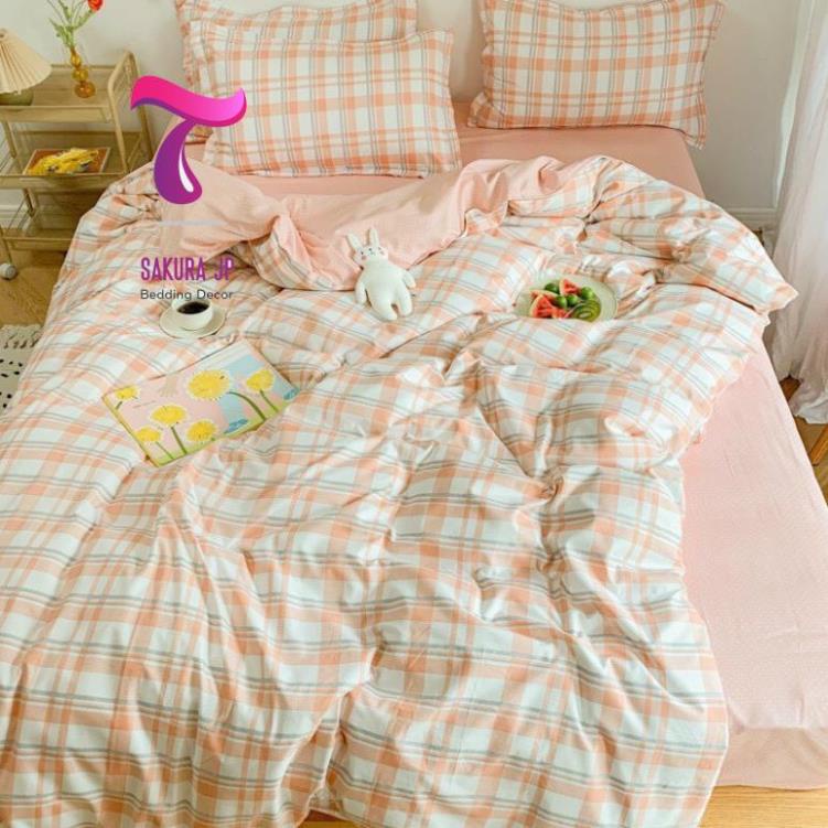 Bộ vỏ chăn ga gối 5 món cotton poly các mẫu hoa