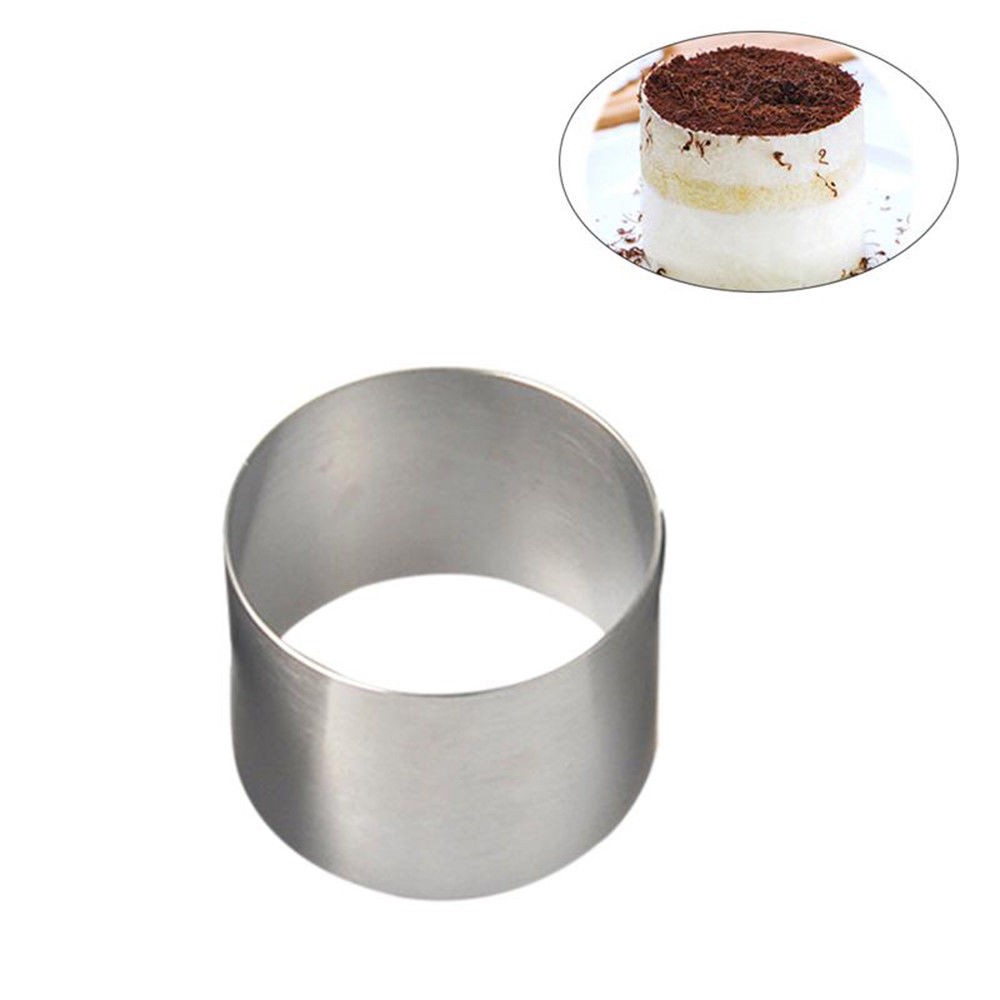 Khuôn Làm Bánh Mousse Hình Tròn Mini Bằng Thép Không Gỉ Mới Diy