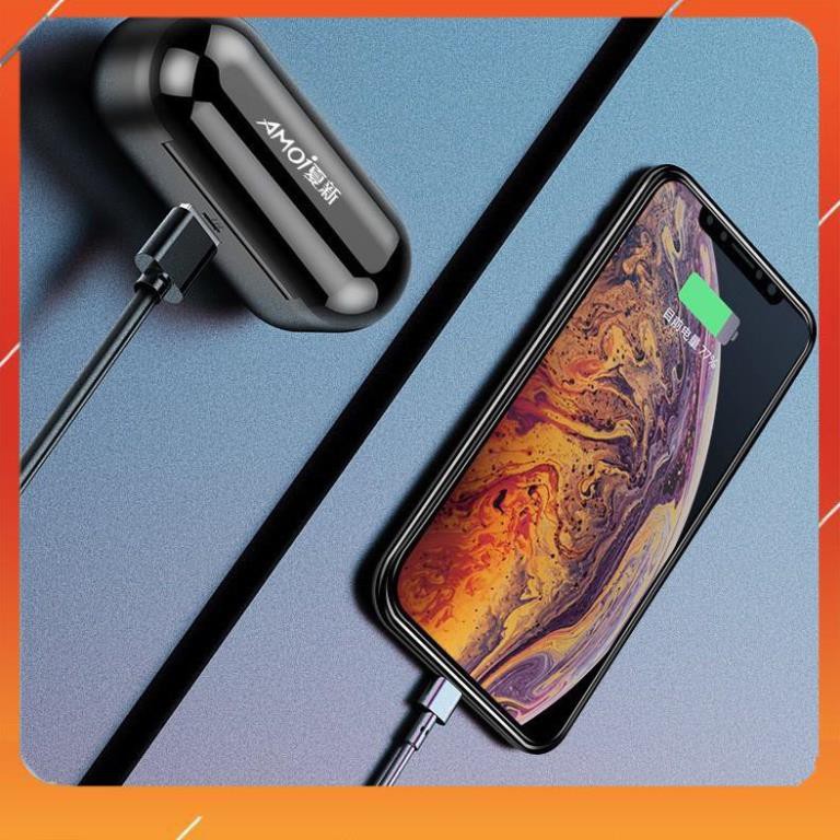 Tai nghe thể thao bluetooth Earphones cảm ứng vân tay hiệu AMOI F9 (kết nối bluetooth 5.0, âm thanh HD) - Chính hãng