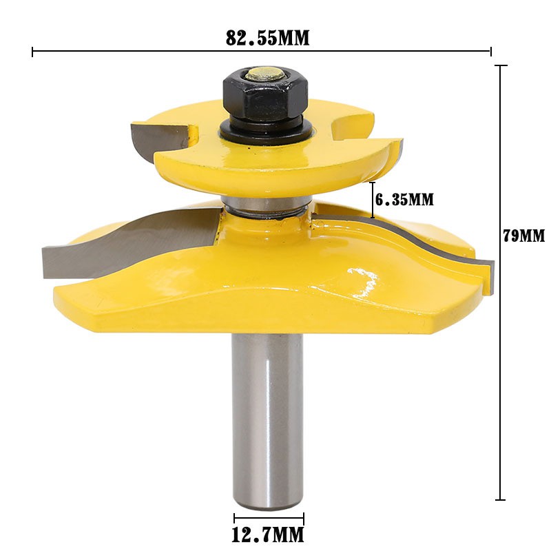 Bộ mũi dao phay gỗ làm cánh cửa bếp cốt 12ly7 - Mũi lưỡi soi máy phay gỗ router cầm tay