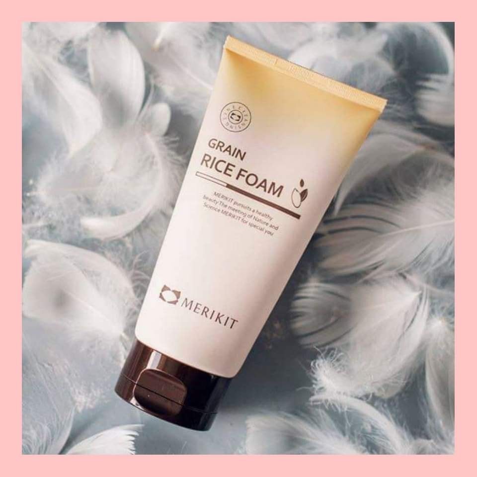 [FOLLOW GIẢM 20K] Sữa rửa mặt cám gạo, tẩy trang, làm sạch sâu, dành cho da nhạy cảm Merikit Grain Rice Foam Hàn Quốc | BigBuy360 - bigbuy360.vn