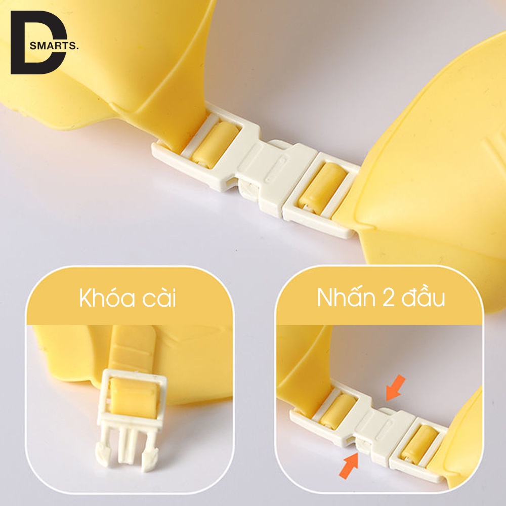 Mũ gội đầu chắn nước bảo vệ tai và mắt hình vương miện, nón tắm có thể điều chỉnh vòng đầu, chất liệu PP + TPE cao cấp