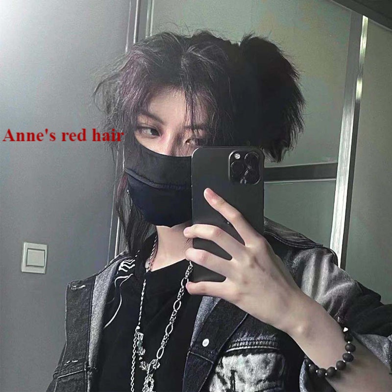 Bộ tóc giả hóa trang đầu sói samurai tự nhiên cho nam và nữ