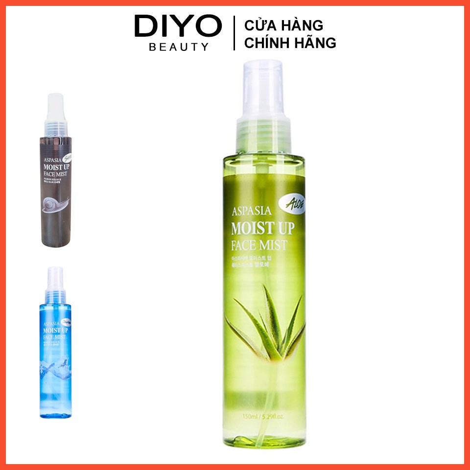 Xịt Khoáng Aspasia Moist Up Face Mist 150ml Hàn Quốc Dưỡng Ẩm Da