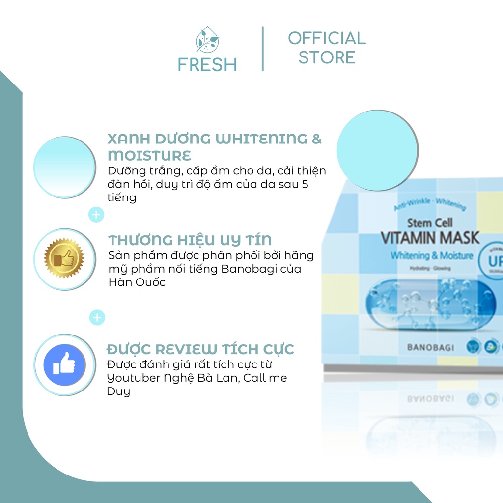 Lẻ Mặt Nạ Banobagi Hàn Quốc Mẫu Mới Vita Genic Jelly Mask Hộp - FRESH OFFICIAL | BigBuy360 - bigbuy360.vn