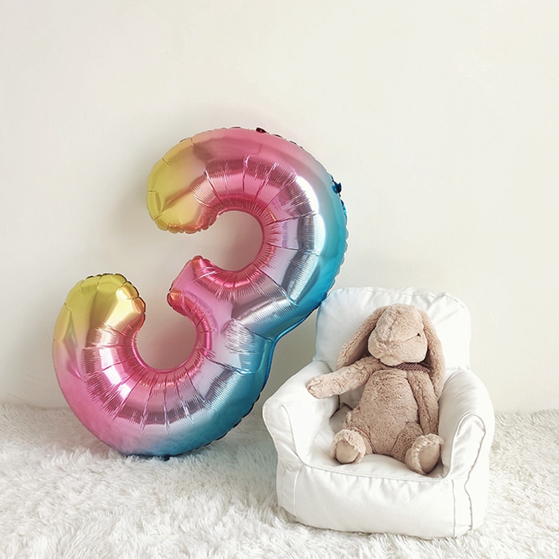 Bong bóng hình số 0-9 bằng lá nhôm trang trí tiệc tiện dụng
