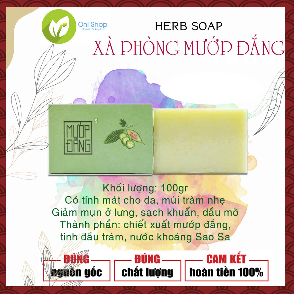 Xà phòng 100% thiên nhiên Mướp Đắng Handmade Sinh Dược 100gr - Oni Shop | BigBuy360 - bigbuy360.vn