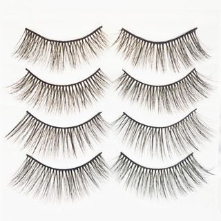 Lông mi giả DINGEN3D 5 cặp False Eyelashes 5 Pairs Handmade High-quality Fiber Cotton Thread Thick Soft Comfortable
