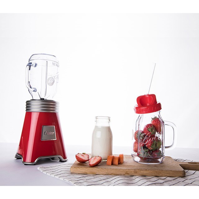 [Mã ELHA22 giảm 6% đơn 300K] Máy xay sinh tố OSTER FRESH BLEND AND GO MASON JAR BLENDER (RED)