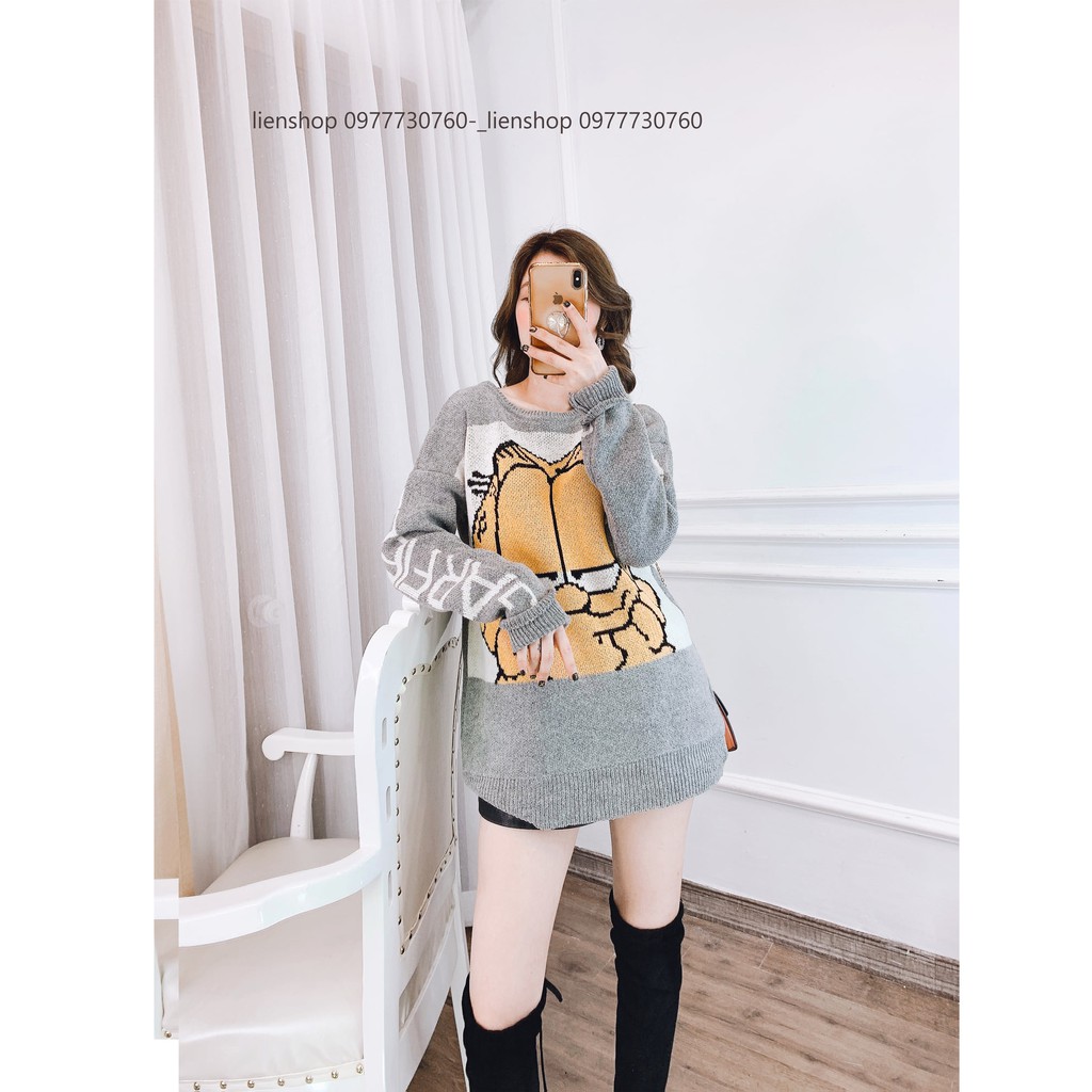 [ ảnh tự chụp ] áo len ghi mặt mèo | BigBuy360 - bigbuy360.vn