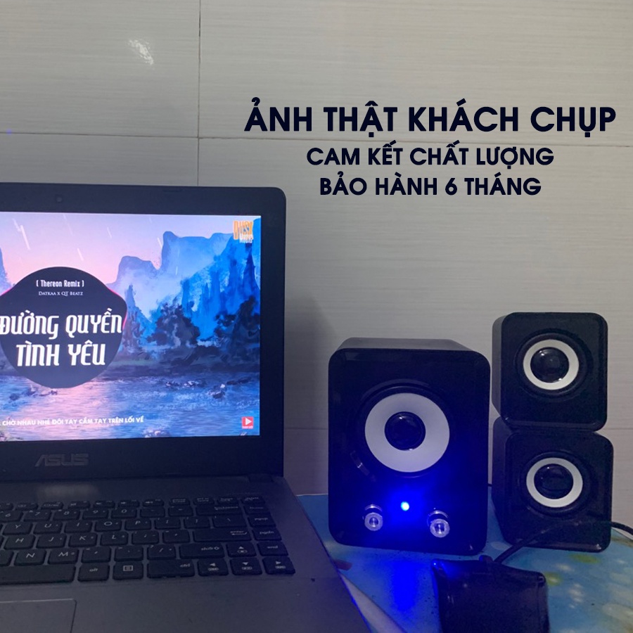 [Bass Cực Mạnh] Bộ 3 Loa Máy Tính PC Cao Cấp 2.1 - Loa vi tính Âm Bass Echo Hay - Nhỏ Gọn