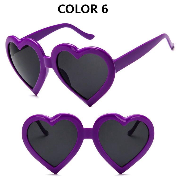 Kính râm kiểu vintage hình trái tim đáng yêu chống tia UV 400