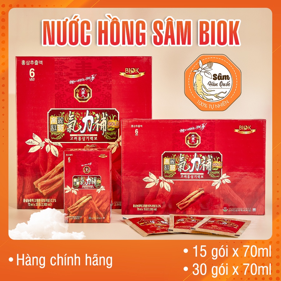 Nước Hồng Sâm Red Ginseng Power BIOK Hàng Chính Hãng
