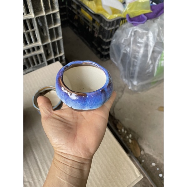 Chậu Men Sứ Mini Trồng Sen Đá, Xương rồng, Tiểu Cảnh mini