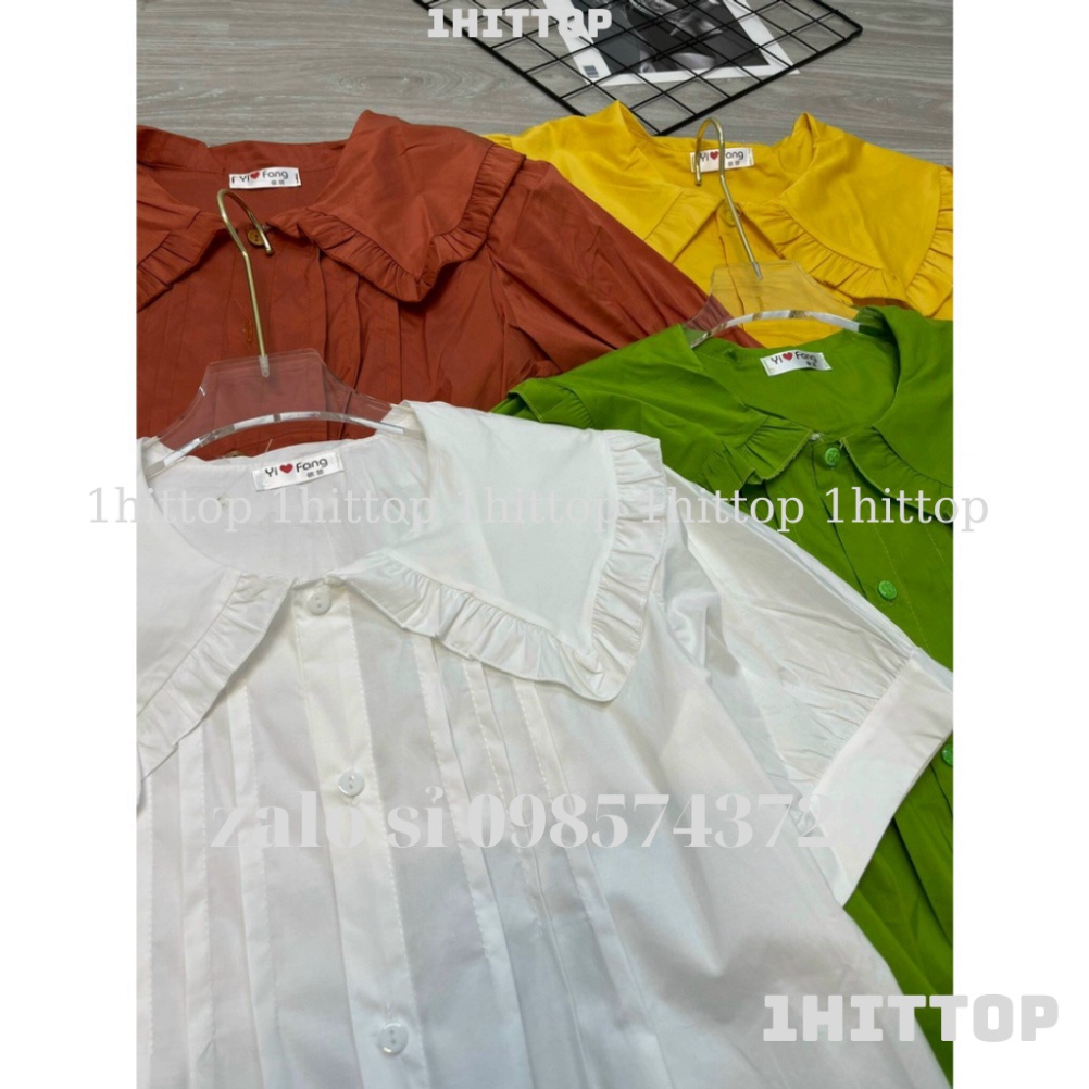 áo sơ mi kiểu babydoll cổ bèo hàng QCCC PN000113 1hittop | BigBuy360 - bigbuy360.vn