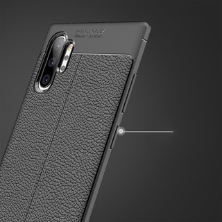 Ốp Lưng Samsung Note 10 Dẻo Giả Da Đen Đẹp