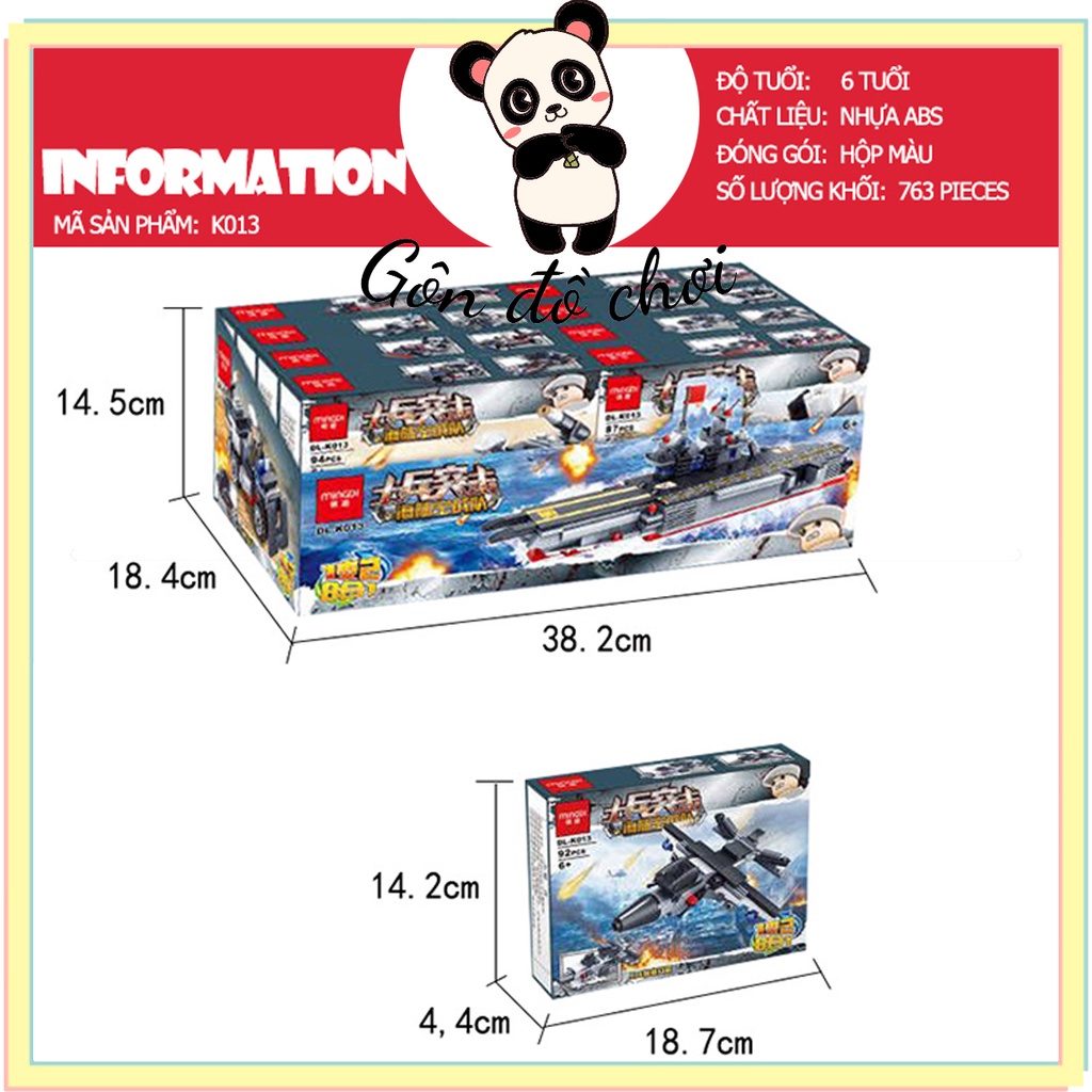 Lego Xếp Hình Đồ Chơi Cho Bé Trí Tuệ Siêu Tàu Sân Bay Chiến Đấu Siêu Cấp 763 Chi Tiết 8 Trong 1 Gôn đồ chơi