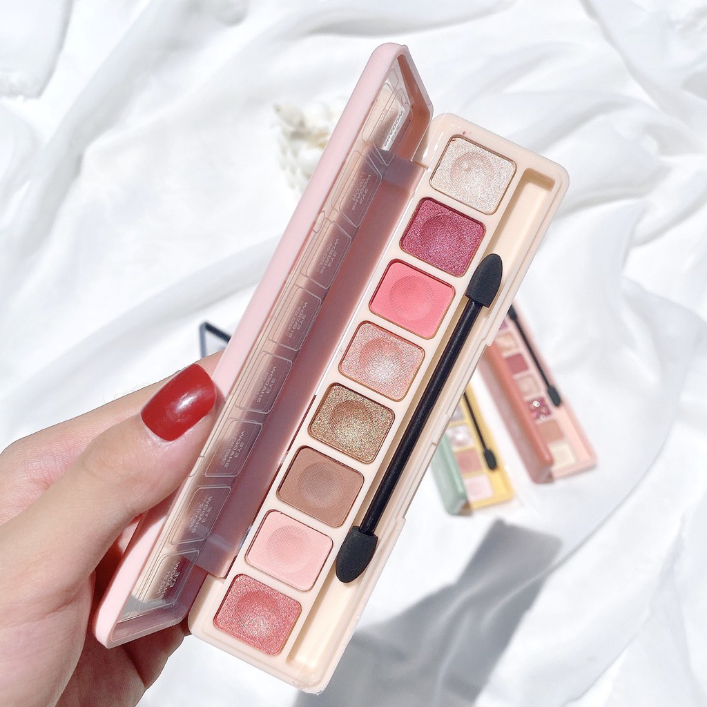 BẢNG PHẤN MẮT 8 Ô SOFT EYE Lameila eyeshadows palettes nội địa sỉ rẻ nhũ màu mắt lâu trôi chuẩn màu NGỰA BEAUTY | BigBuy360 - bigbuy360.vn
