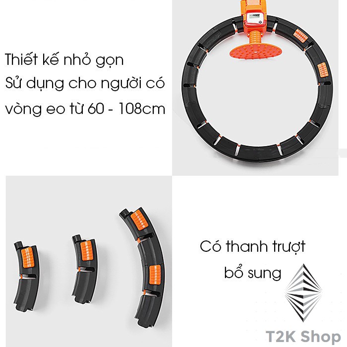 Vòng lắc eo bụng thông minh Hula Hop đa năng giảm eo thon gọn - T2K Shop