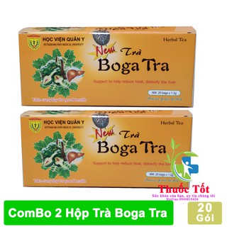 Combo 2 hộp Trà Boga Tra Học Viện Quân Y/ Trà Mát Gan, Giải độc Gan