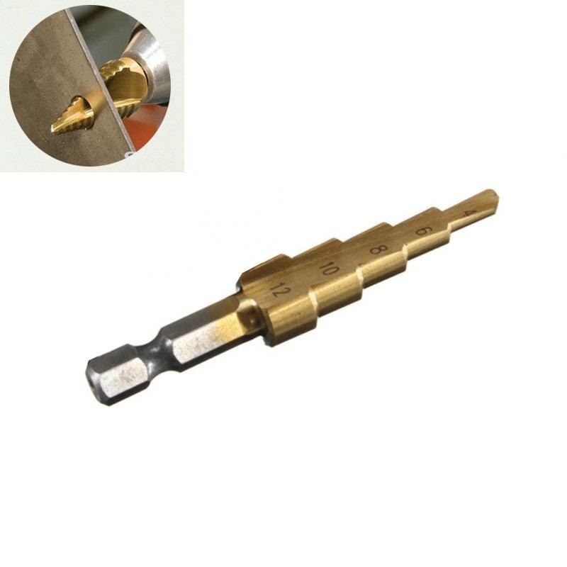 Mũi khoan bước 4-12mm phủ titan khoan kim loại,sắt,nhựa,gỗ..