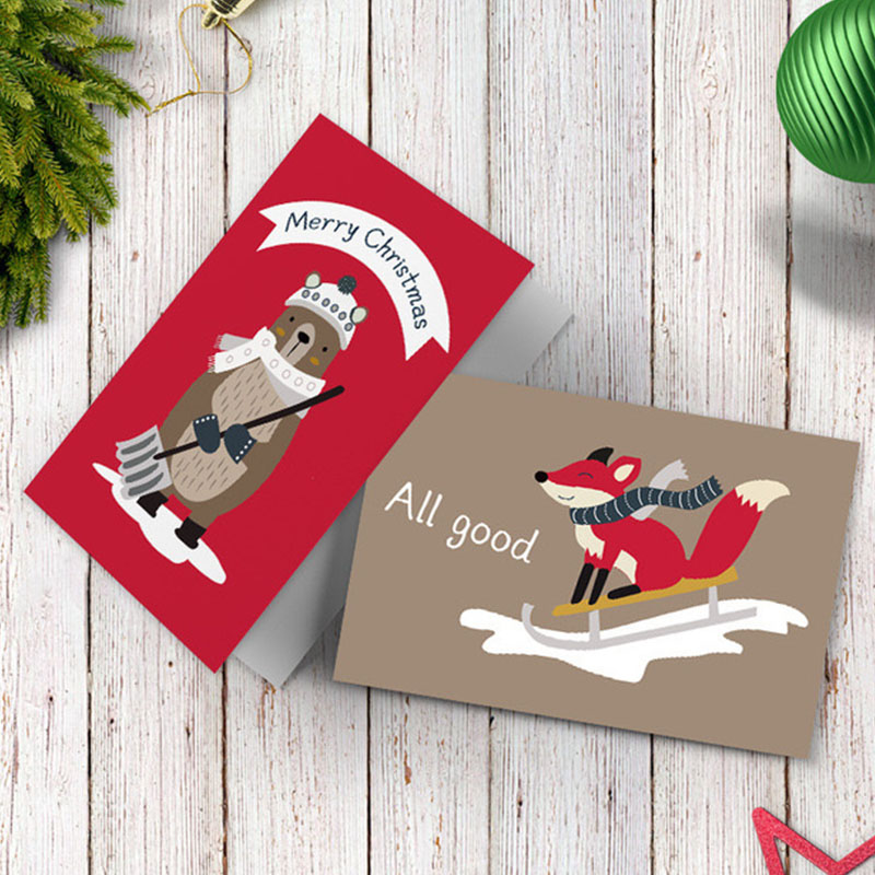 Set 6 Thiệp Chúc Mừng Lễ Giáng Sinh Kèm Phong Bì Tiện Dụng