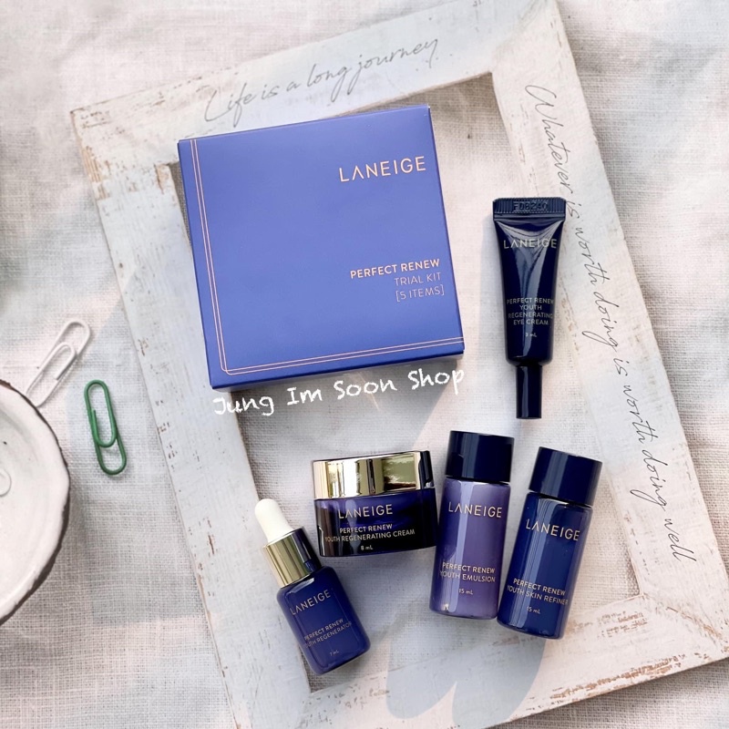 Bộ Sản Phẩm Chống Lão Hóa da Laneige Perfect Renew Youth Trial Kit (5 món)