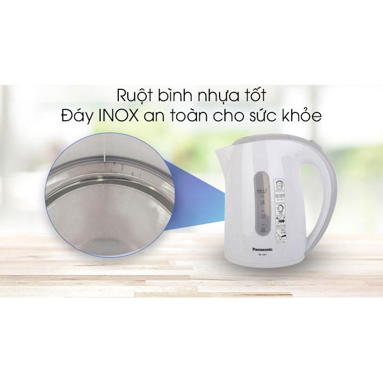 Bình đun siêu tốc Panasonic NC-GK1WRA - Hàng Chính Hãng - Trắng