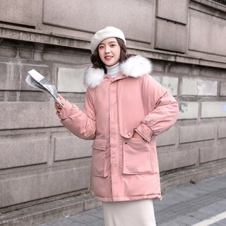 ❁☂Áo Khoác Cotton-Cotton Dáng Dài Qua Gối Thời Trang Mùa Đông Cho Nữ