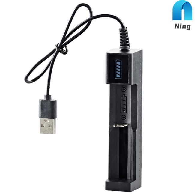 Bộ Sạc Pin Lithium 18650 Thông Minh Có Cổng Usb Kèm Đèn Báo