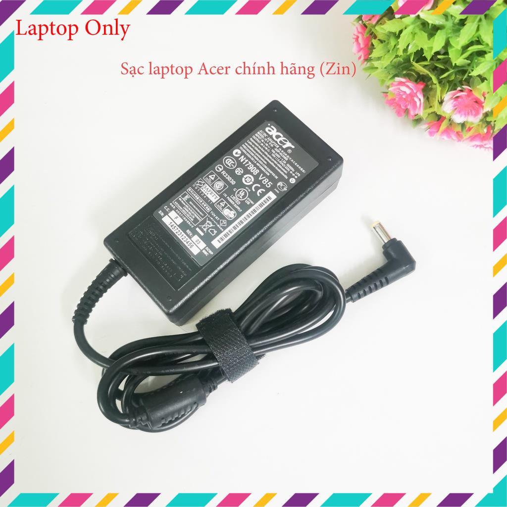 Sạc Laptop Acer 19V-3.42A-65W Zin chính hãng chân thường, adapter laptop acer