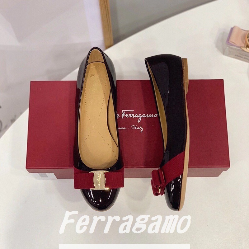 Giày Da Bóng Đế Bệt Nhập Khẩu 7 Màu Thời Trang Cho Nữ Size 34-41