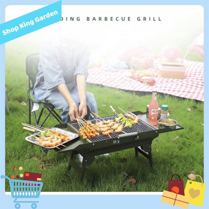 Bếp nướng than dã ngoại BBQ USArmy Portal - King's Garden