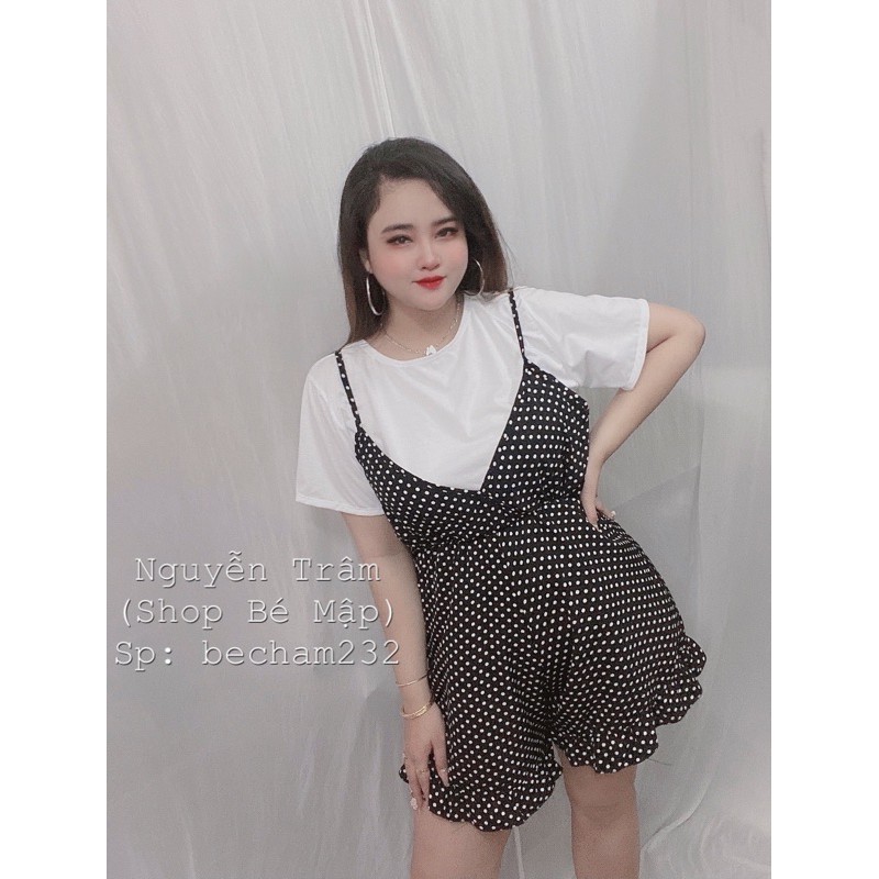 Set Áo Thun Kèm Jum Chấm Bi Bigsize Cao Cấp 70-87Kg [Hình Thật Chính Chủ]