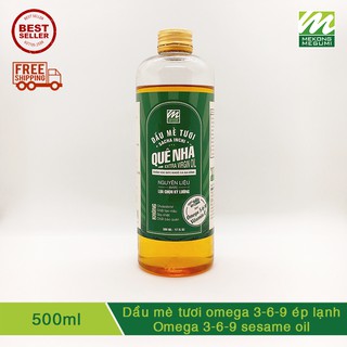 Dầu mè tươi omega 3-6-9 ép lạnh MEKÔNG MEGUMI _ 500ml (Omega 3-6-9 Sesame Oil)